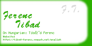ferenc tibad business card